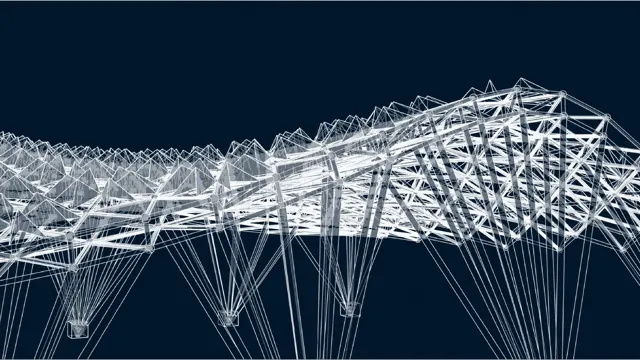 Structural model of the shelter with a lightweight roof and supporting trusses.